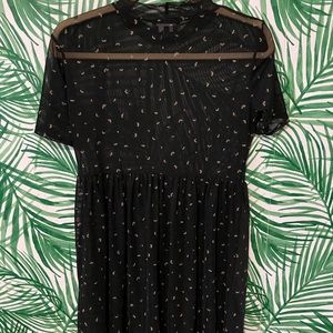 NWOT - ASOS Petite Black Floral Mini dress